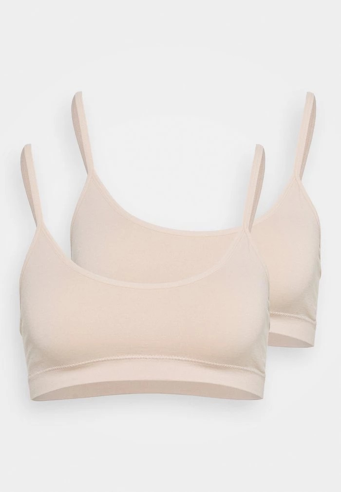 Soutien Gorge Sport ANNA FIELD Anna Field 2pp Seamless Crop Top Beige Femme | NED-7713835